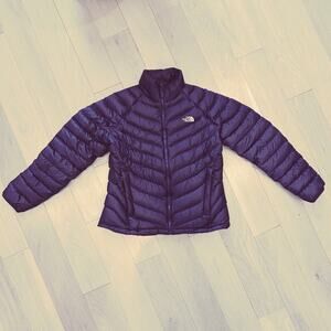 The North Face Puffer Goose Down Jacket Rare Wine Color Women’s Sz Large